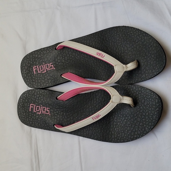 FLOJOS Sandals. White Straps. Size 8 for Women. - Picture 2 of 9